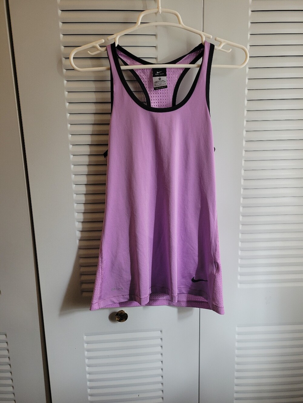 Nike Lavender Racerback Athletic Tank with Black Trim